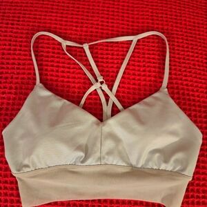 Alo Silver Gray Crop Top sm